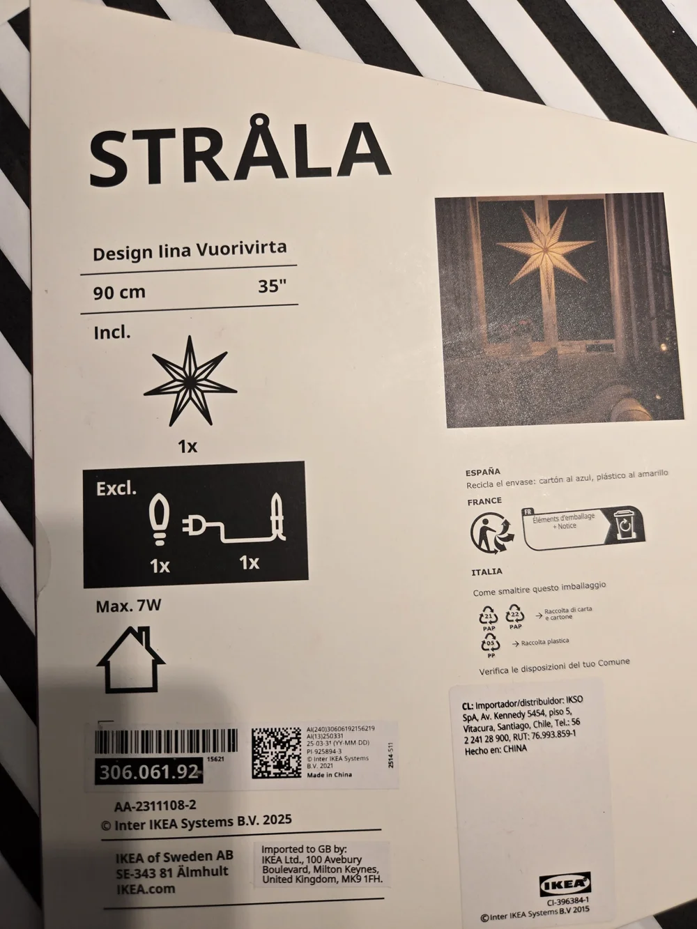 NIB Gold Paper Star Shade Pendant Light Christmas Decor Holiday 35